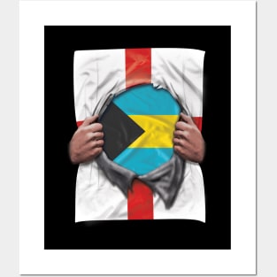 Bahamas Flag English Flag Ripped - Gift for Bahamian From Bahamas Posters and Art